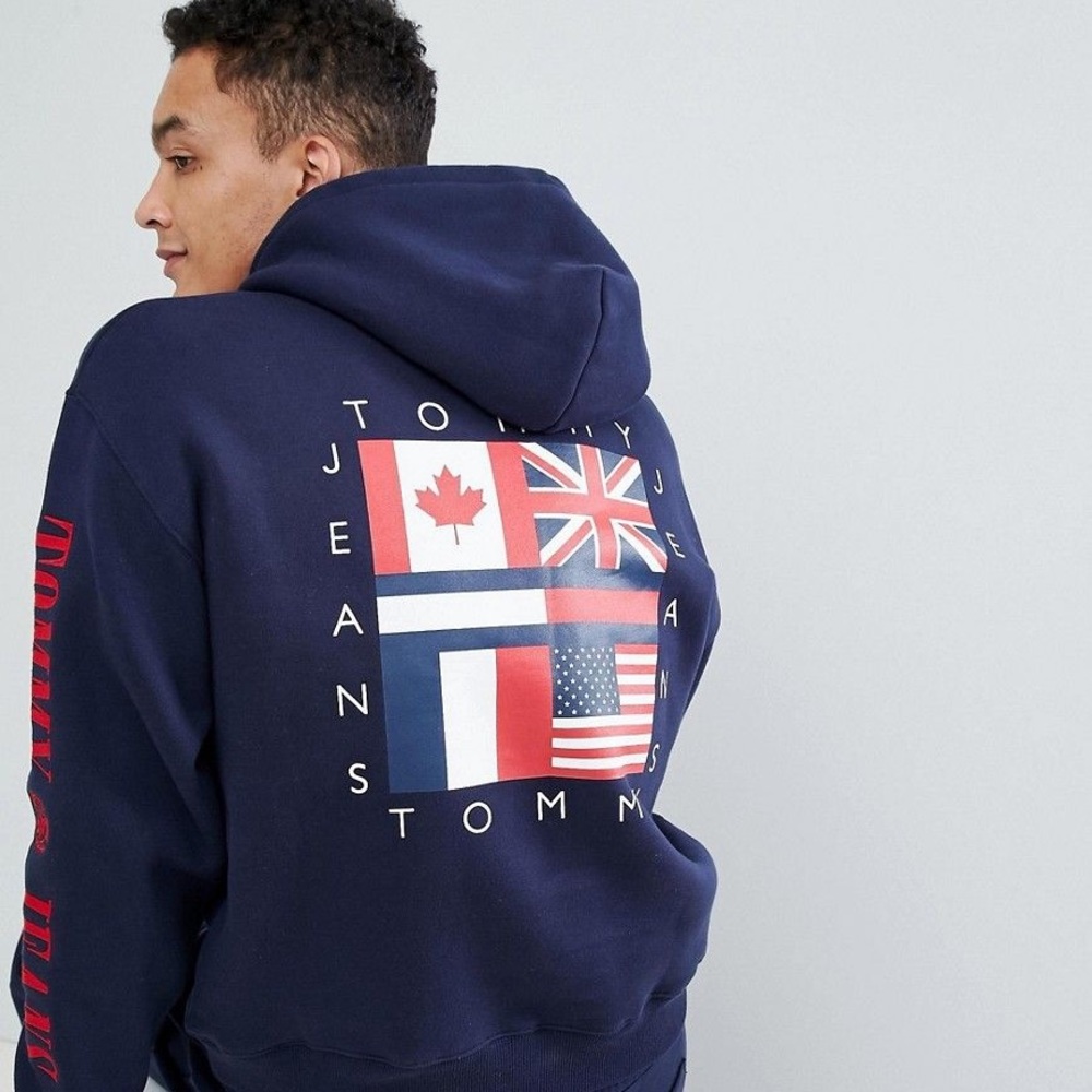 Tommy Hilfiger Navy Flag Hoodie